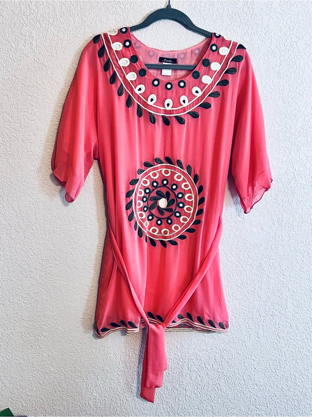 Romantic Embroidered Silk Dress